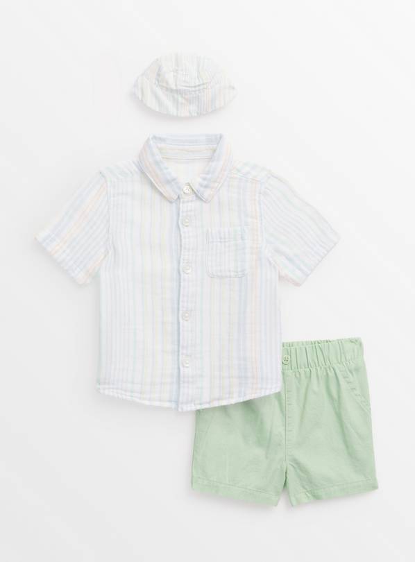 Shirt, Shorts & Hat Set 3-6 months